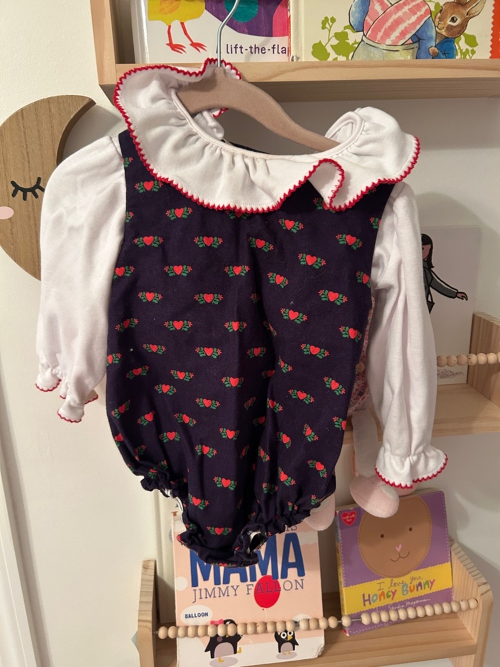 The Beaufort Bonnet Company Navy One-Piece with White Ruffled Collar